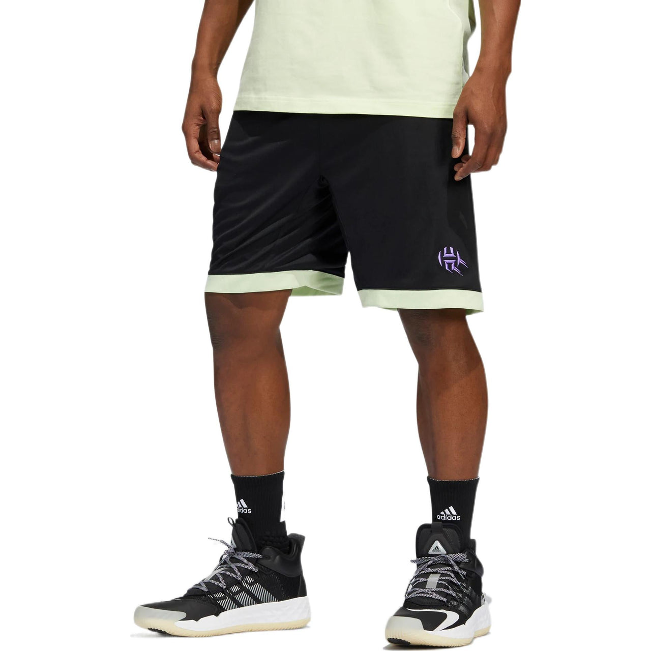 Men's adidas Hdn Avatar S James Harden Logo Basketball Sports Shorts Black H62290