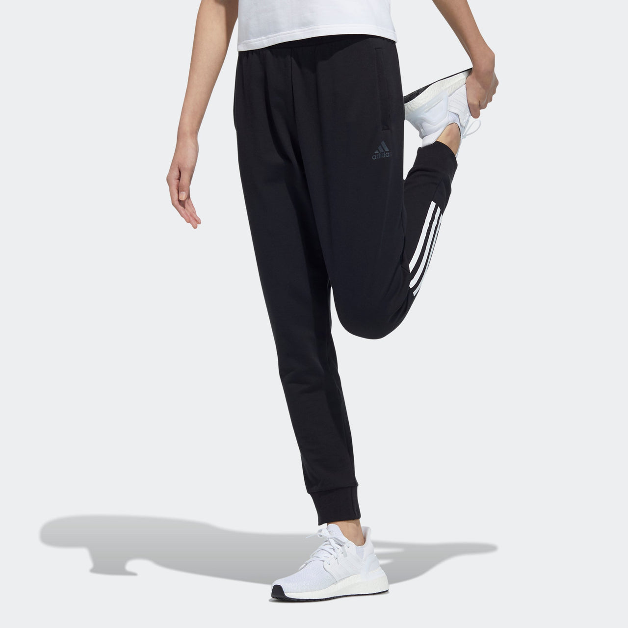 (WMNS) adidas Fi Pt Ft 3s Stripe Casual Sports Bundle Feet Long Pants/Trousers Black GP0661