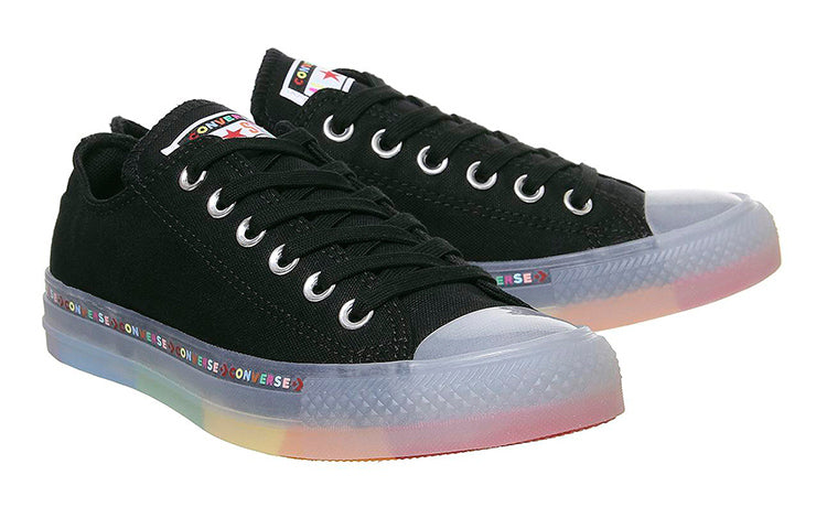 Converse All Star Low Trainers Rainbow Black Exclusive 168199C