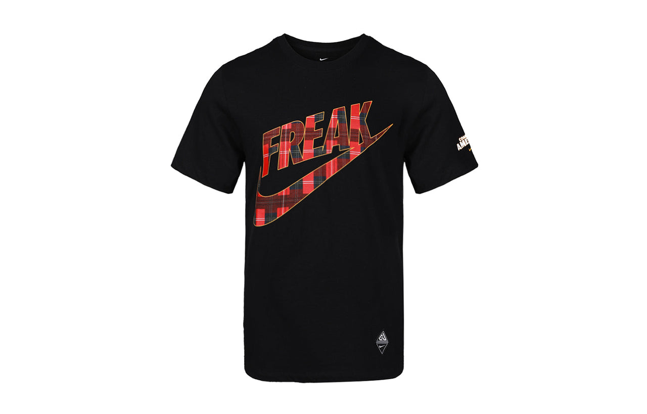 Nike Giannis Swoosh Freak Logo T-Shirt 'Black Red' CW4757-010