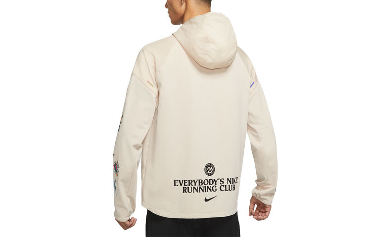 Nike Alphabet Cartoon Pattern Printing Athleisure Casual Sports Hooded Jacket Yellow DO6975-206
