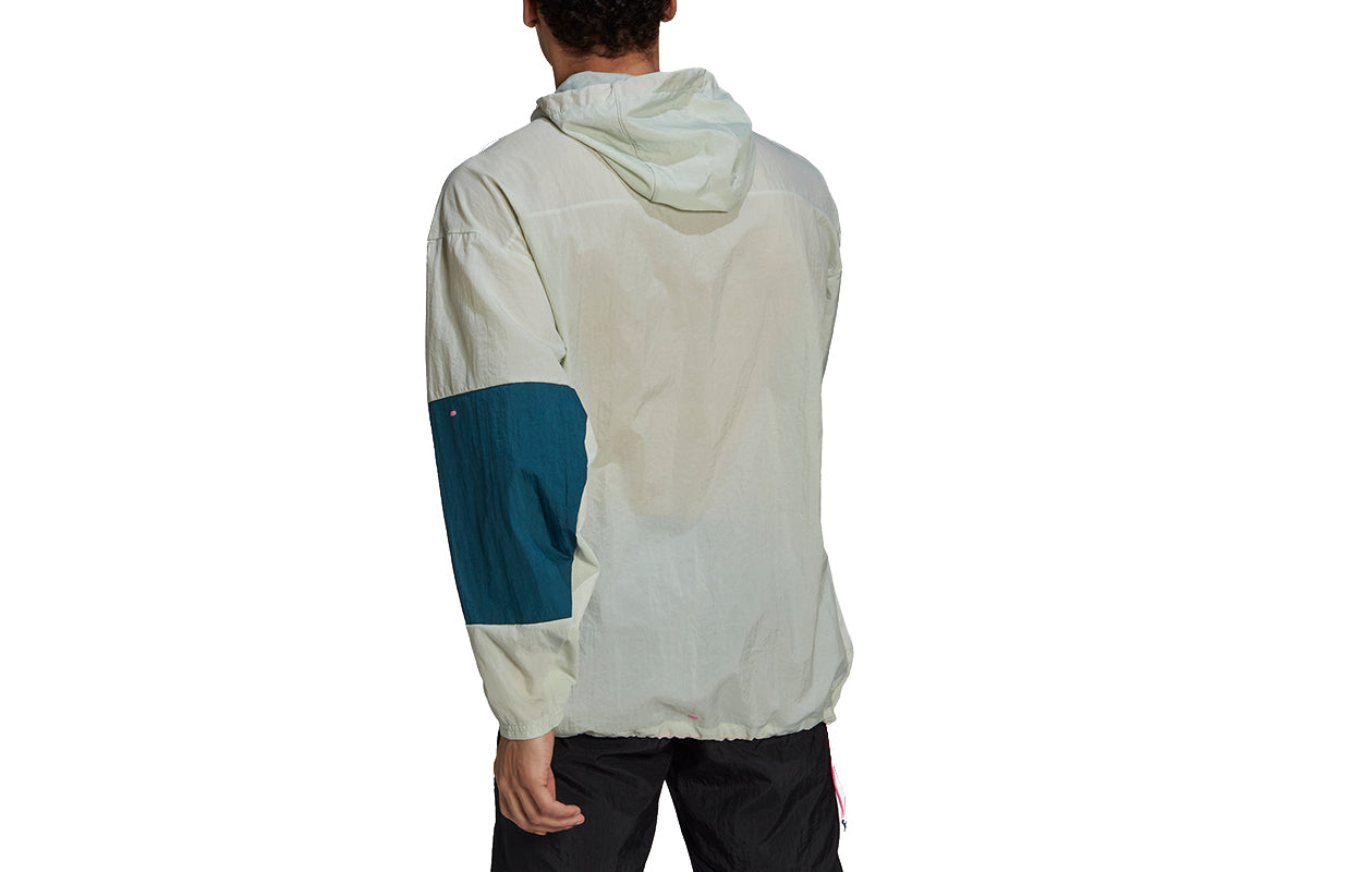 adidas Adapt Jacket Running Sport Contrast Pocket Half Open Hooded Jacket For Men Green GN2179