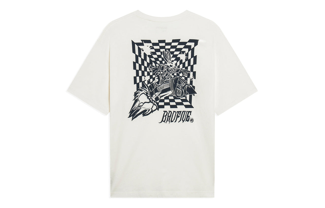 Li-Ning BadFive Graphic T-shirt 'White Black' AHST009-1