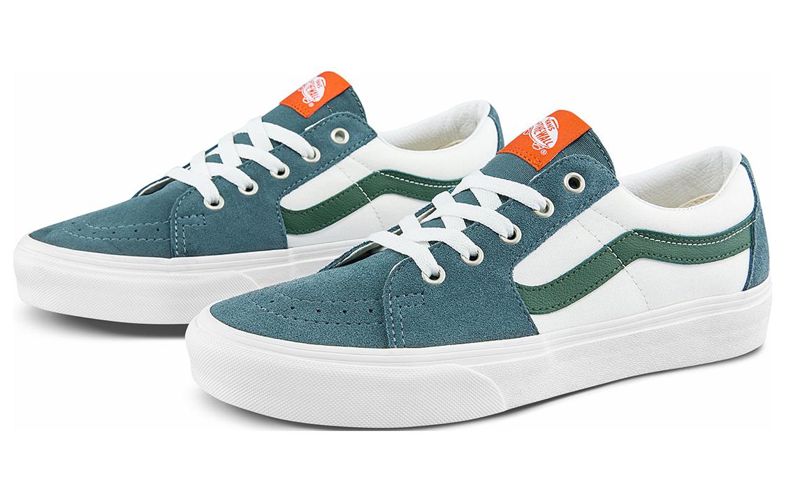 Vans SK8-Low Low Tops Casual Skateboarding Shoes Unisex White Green VN0A5KXDBLG