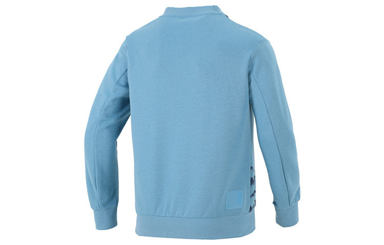 Men's adidas Wj Story Swt Martial Arts Series Ink Printing V Sports Pullover Blue H39288