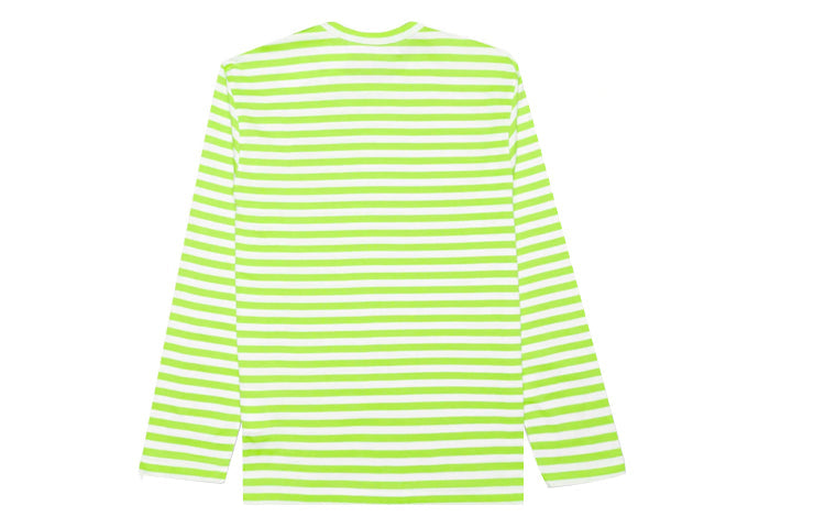 COMME des GARCONS PLAY Pastelle Striped Long-Sleeve Shirt 'Green' AZ-T278-051-2