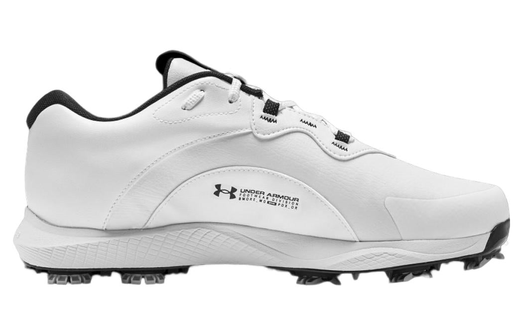 Under Armour Charged Draw 2 Golf Wide 'White Black' 3026401-100