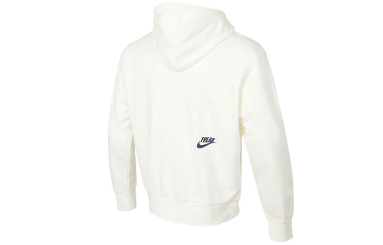 Nike Giannis Logo Printing Drawstring Hoodie 'White Navy' DQ5650-133