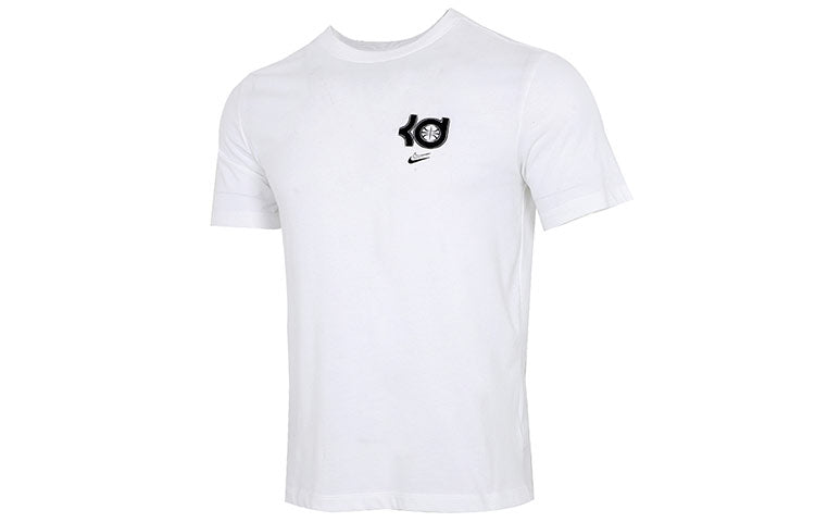 Nike Dri-FIT KD Durant Printing Sports Round Neck Basketball Short Sleeve White DD0776-100