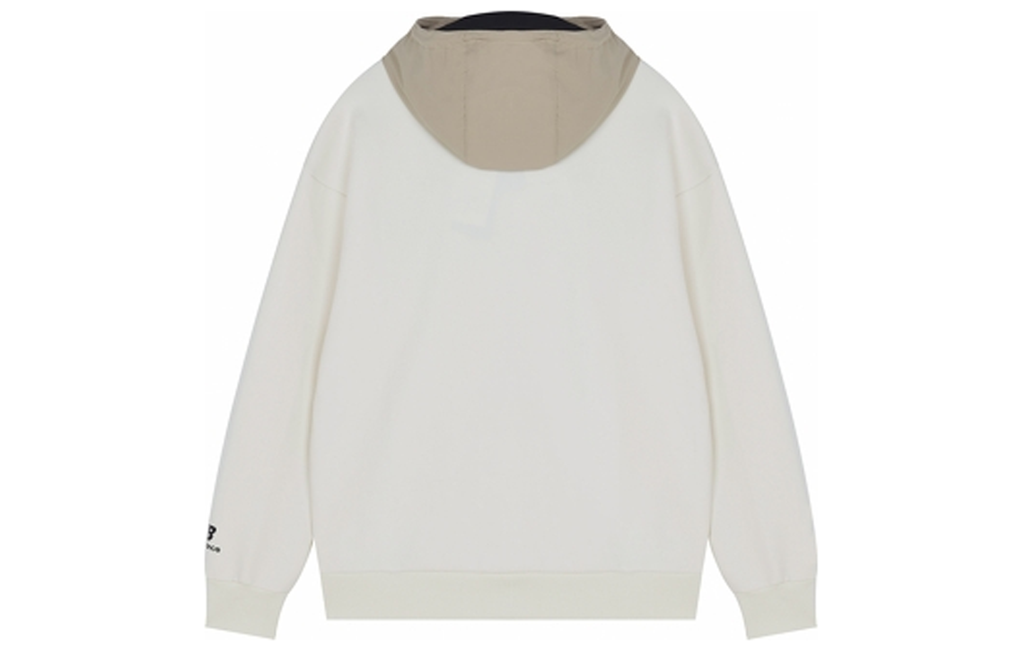 New Balance Logo Print Classic Hoodie 'White Beige' AMT13394-IV