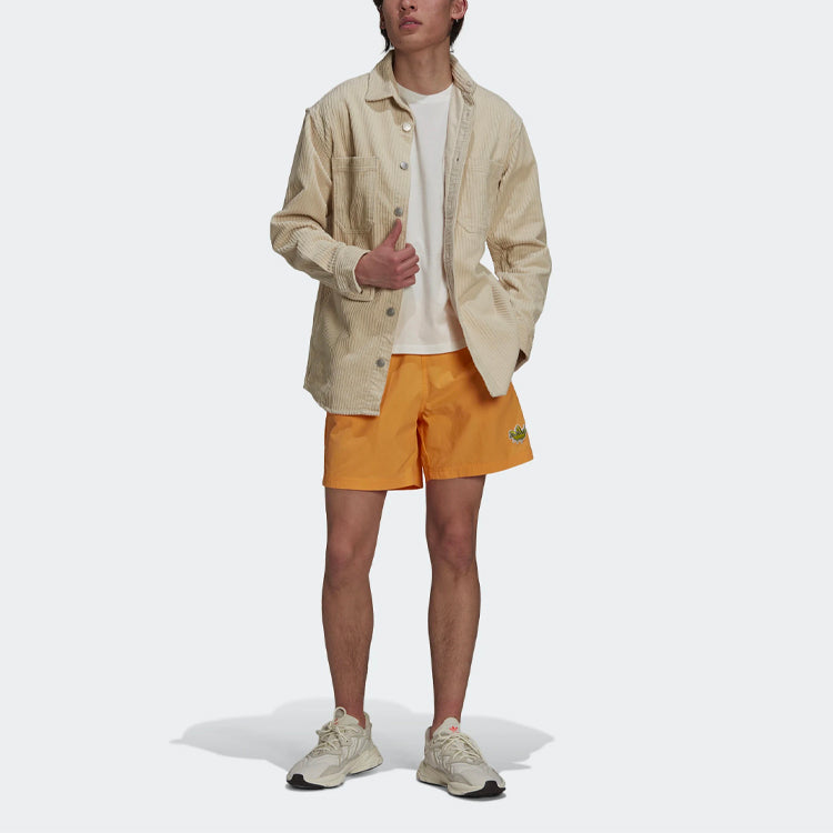 adidas originals Fruit Shorts Logo Pattern Casual Sports Orange Yellow GN3629