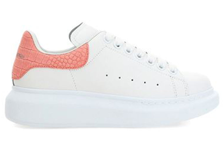 (WMNS) Alexander McQueen Oversized Sneaker 'Pink Embossed Suede Crocodile' 650788WHZ4K9648