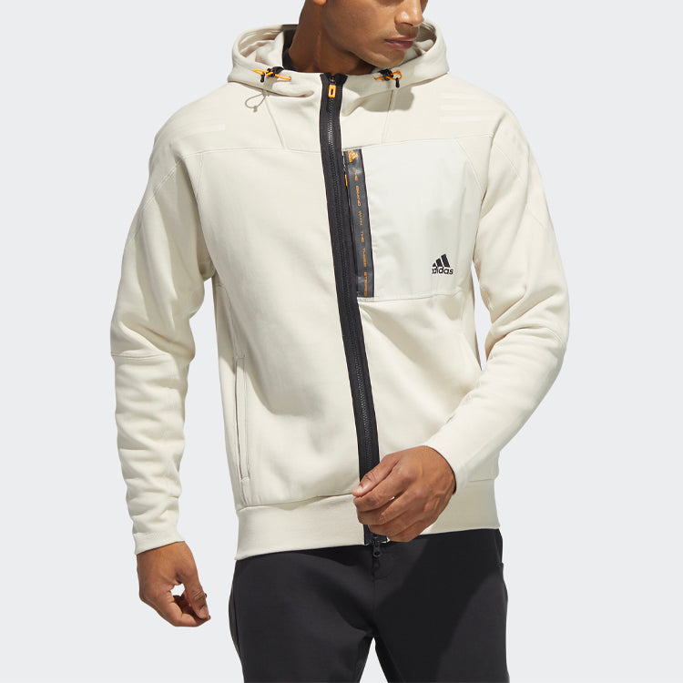 adidas Sports Hooded Jacket Creamy White HE9903
