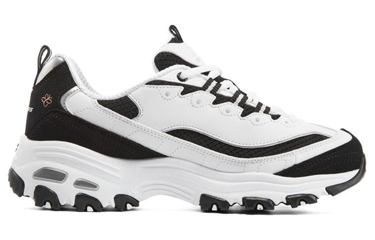 (WMNS) Skechers D'Lites 1.0 'White Black' 896155-WBK