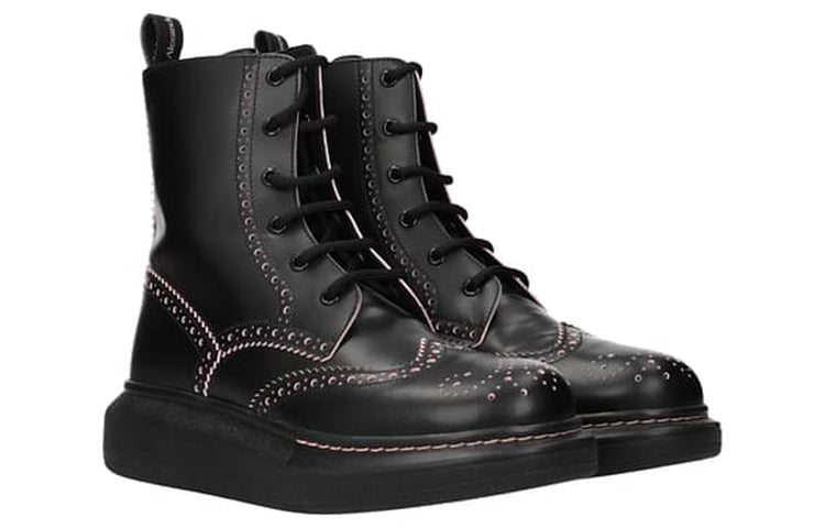 (WMNS) Alexander McQueen Hybrid Ankle Boots 'Core Black' 611703WHX5C1985