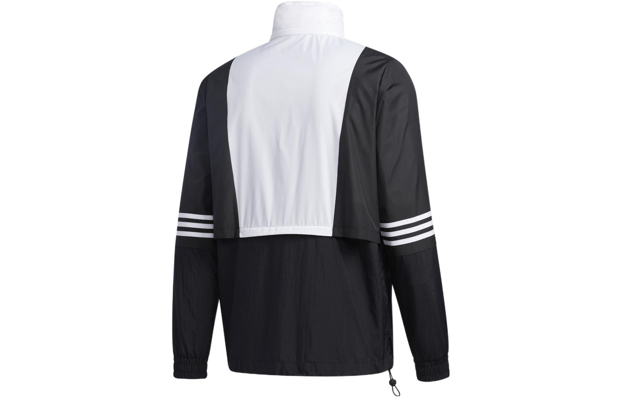 adidas neo Contrasting Colors Casual Sports Hooded Jacket Black GJ8767