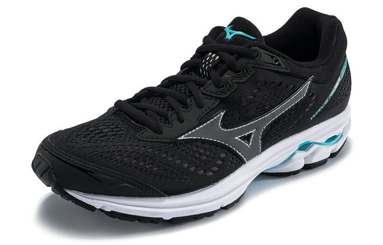 (WMNS) Mizuno Rider 22 Black/Blue J1GD183110