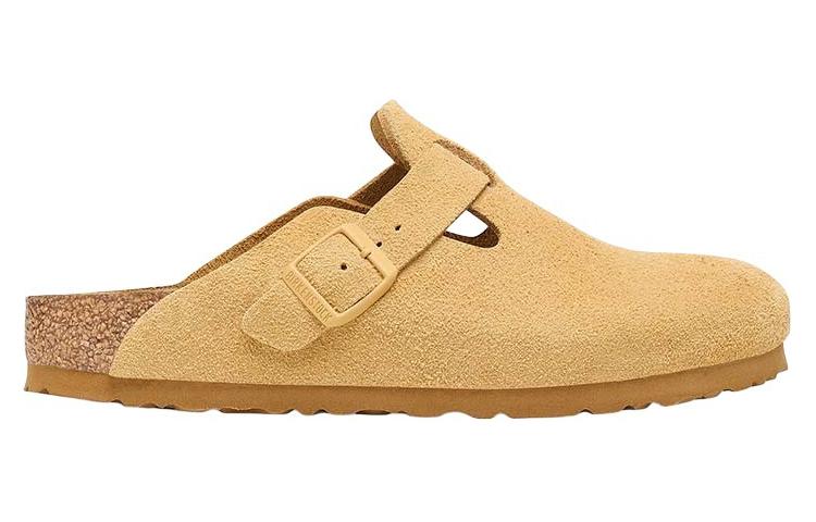 (WMNS) Birkenstock Boston Suede Leather Narrow 'Latte Cream' 1027752