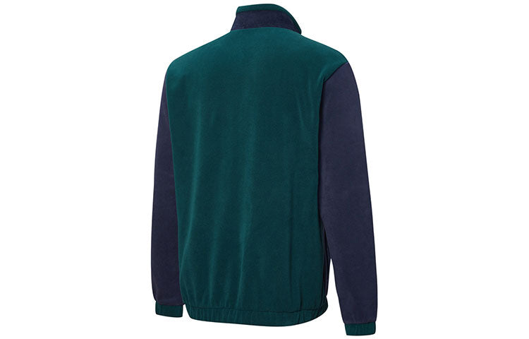 PUMA Winter Retro polar fleece Splicing Colorblock Stand Collar logo Jacket Blue 531274-06