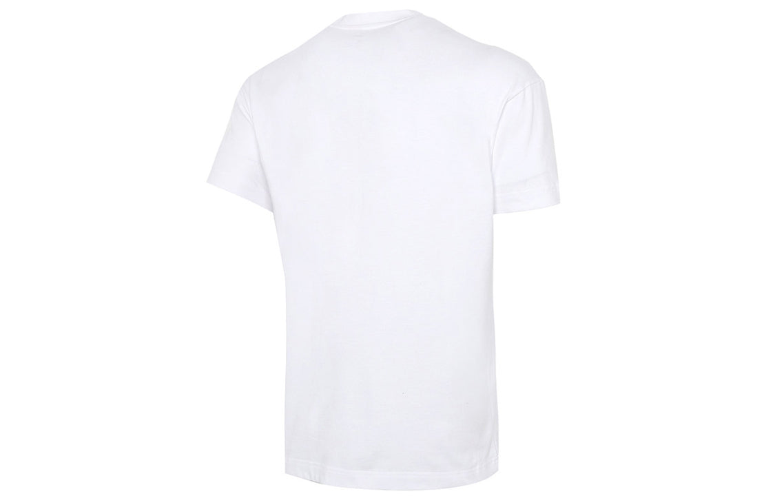 Men's Nike Logo Embroidered Woven Label Training Sports Short Sleeve White T-Shirt CZ1010-100