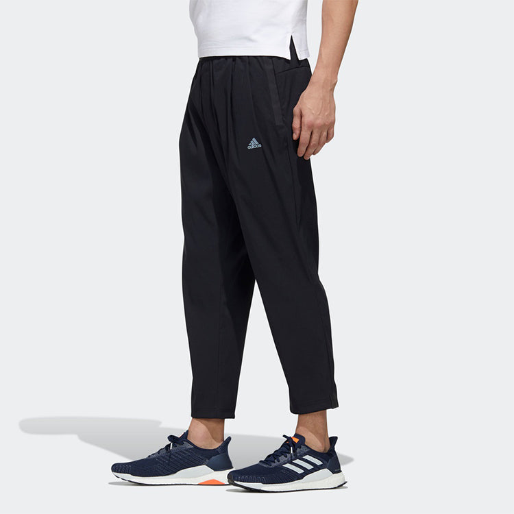 Men's adidas Wj Pnt Wv Logo Sports Pants/Trousers/Joggers Black FM9347