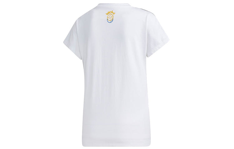 (WMNS) adidas neo Panda Tee Printing Loose Short Sleeve White GK1561