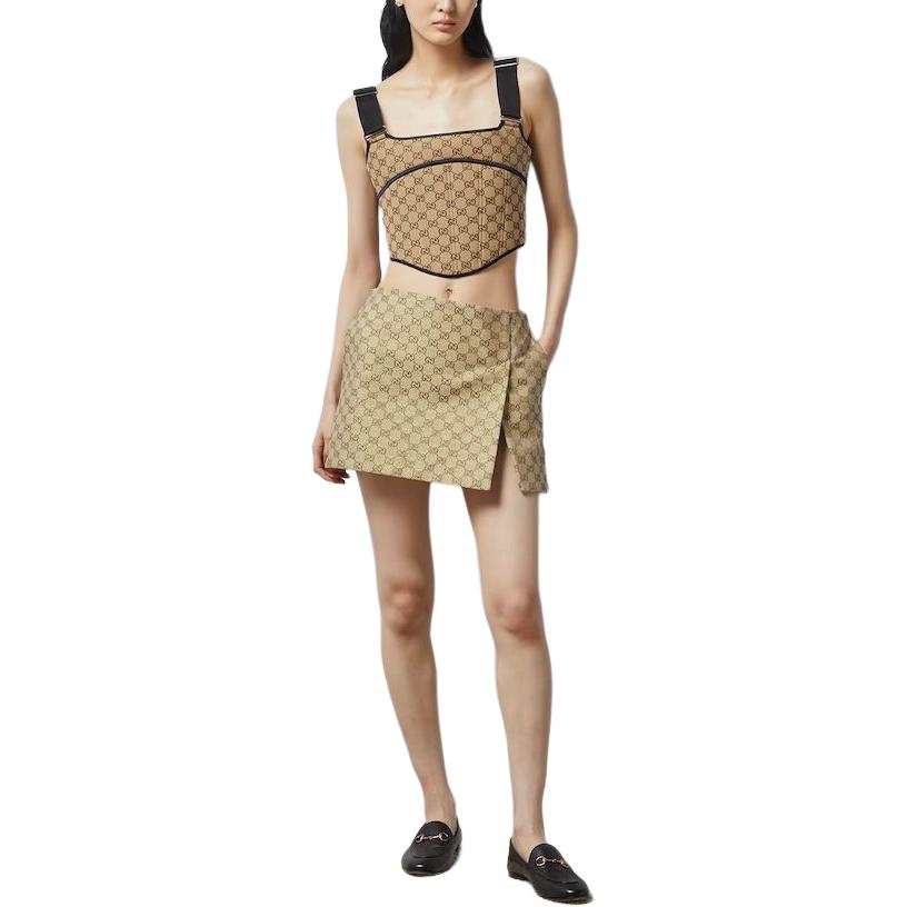 (WMNS) Gucci GG Canvas Top 'Camel Ebony' 772427-XUAJ5-2237
