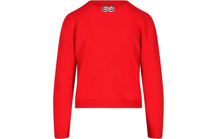 (WMNS) Gucci Knitted Wool Jumper 'Red' 609656-XKAP0-6509