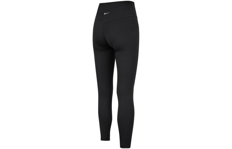 (WMNS) Nike Mid Waist Running Tight Sports Training Gym Pants/Trousers/Joggers Black DD6836-010