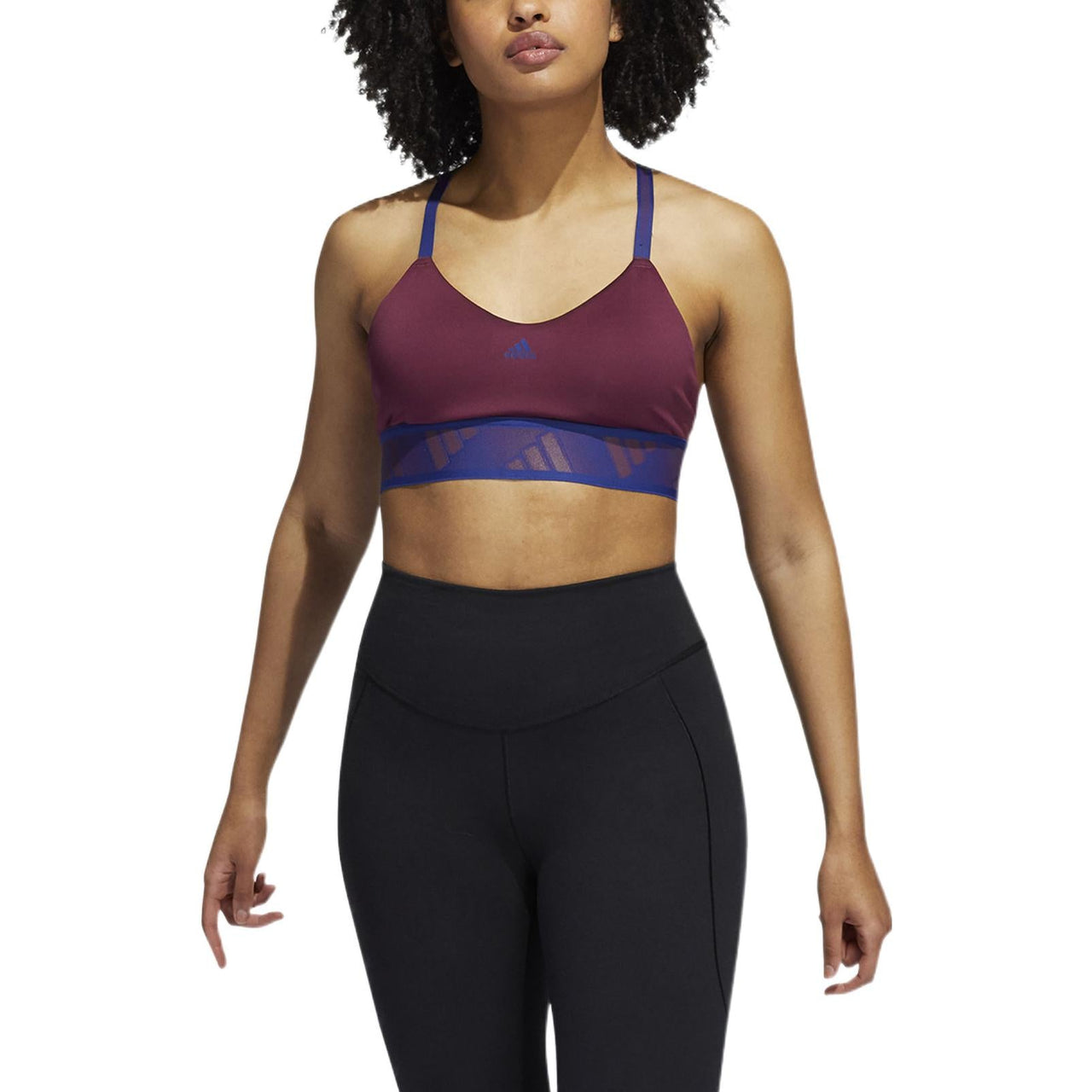 (WMNS) adidas All Me Light Support Training Bra 'Burgundy Blue' GR8181