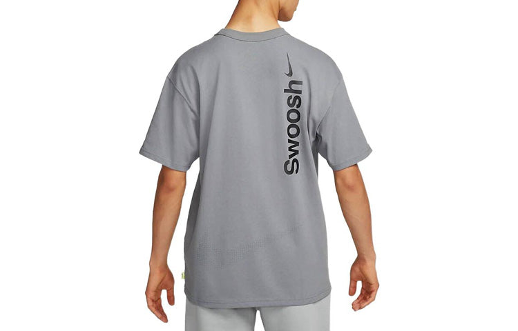 Nike Sportswear Premium Essentials Alphabet Logo Printing Round Neck Short Sleeve Gray DX6307-084