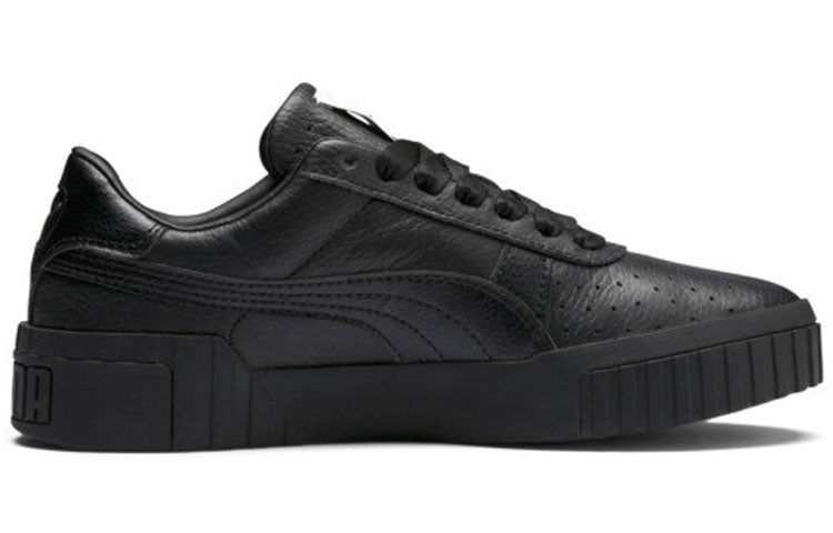 (WMNS) PUMA Cali Thick Sole Low Tops Casual Skateboarding Shoes Black 369155-05