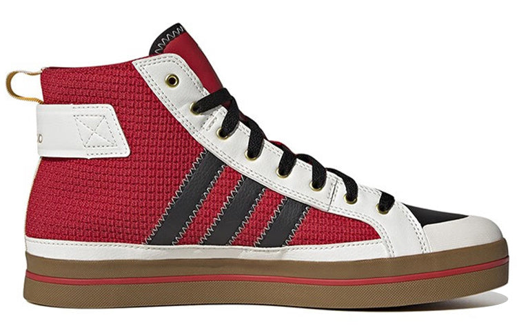 adidas neo City Canvas Hi 'White Red Black' ID9695