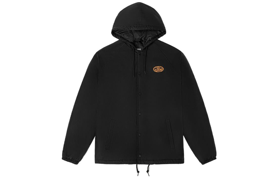 Vans Tiger Printing Zipper Hooded Jacket Couple Style Black VN0002BNBLK