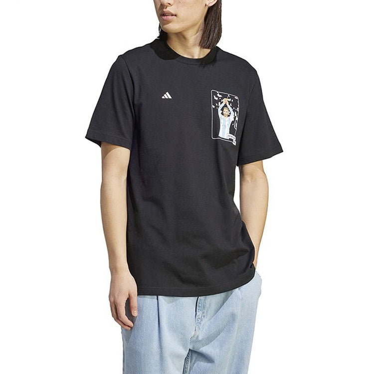 adidas Messi Football Icon Graphic Tee 'Black' IB4909