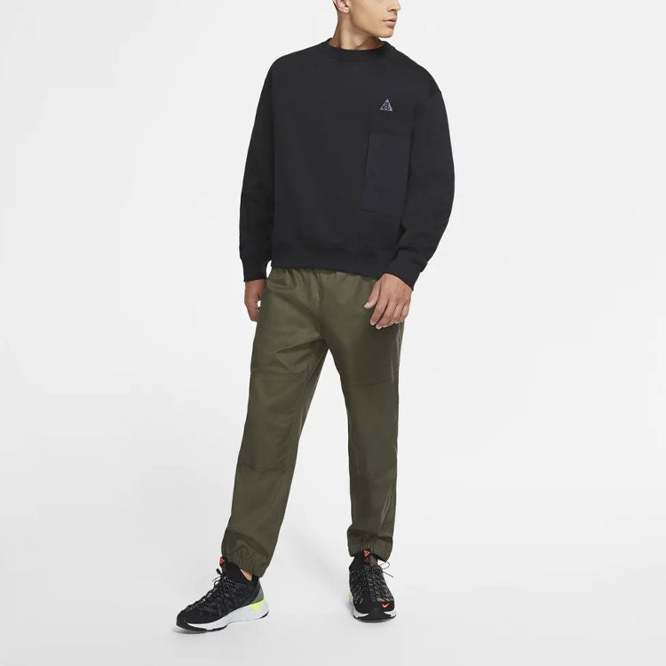 Nike Acg Casual Sports Fleece Round Neck Pullover Long Sleeves Black CV0683-010