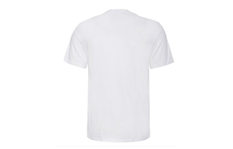 Men's Converse Pattern Sports Round Neck Short Sleeve White 10018489-A01