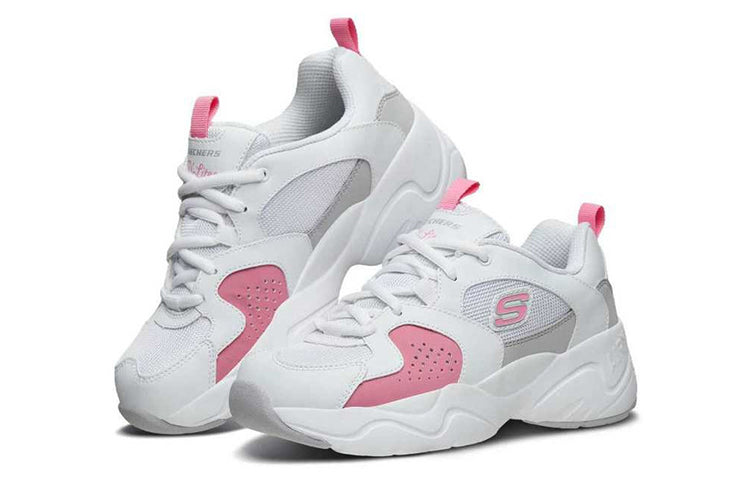 (WMNS) Skechers D'Lites Airy 2.0 Low-Top Running Shoes Pink/White 88888358-WPK
