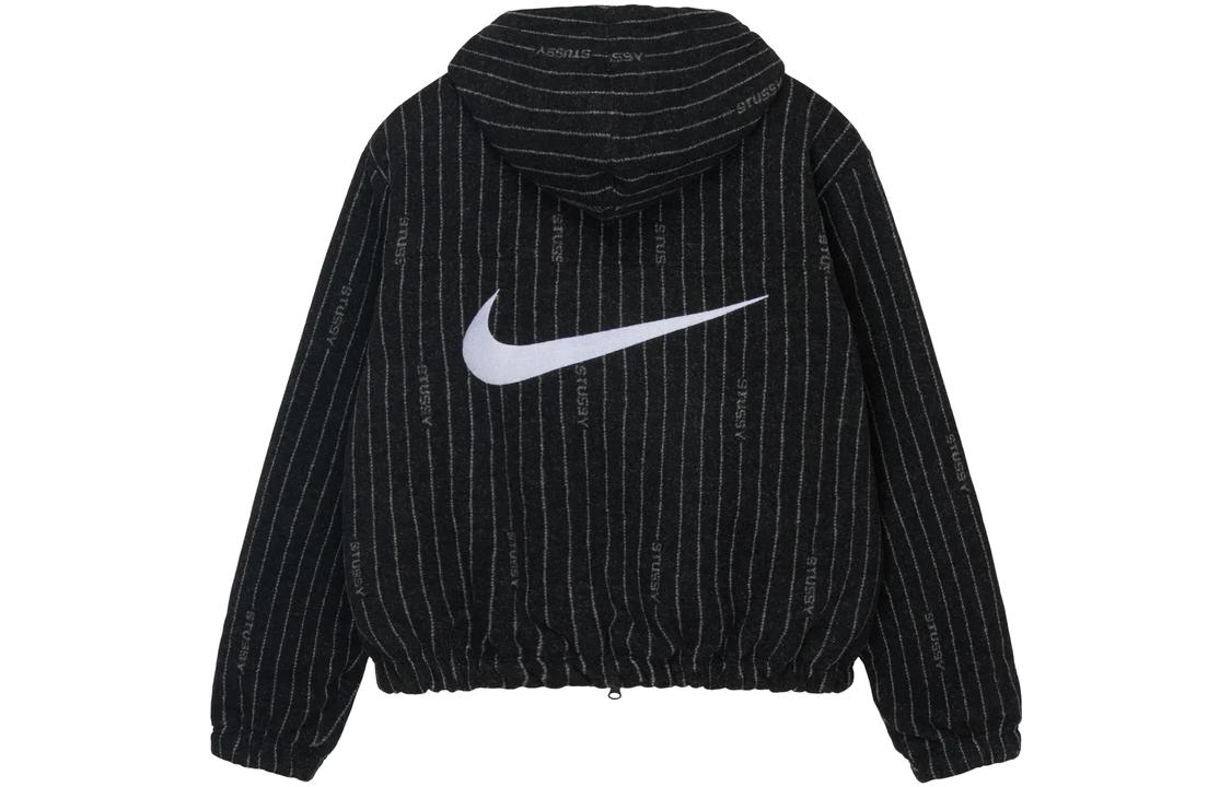 Nike x Stssy Striped Wool Jacket (Asia Sizing) 'Black' DR4413-010