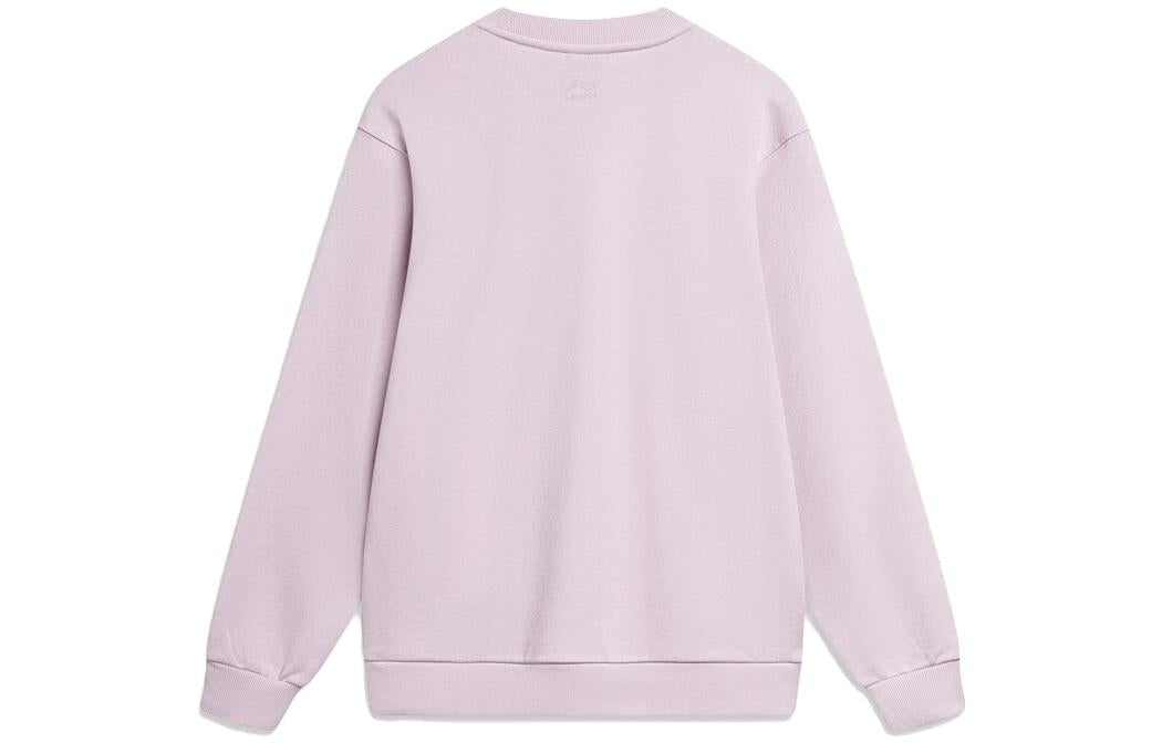 (WMNS) Li-Ning Floral Logo Sweatshirt 'Mauve' AWDT818-4