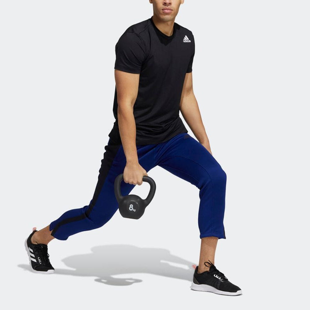 Men's adidas Solid Color Alphabet Logo Round Neck Pullover Sports Short Sleeve Black T-Shirt GU6388
