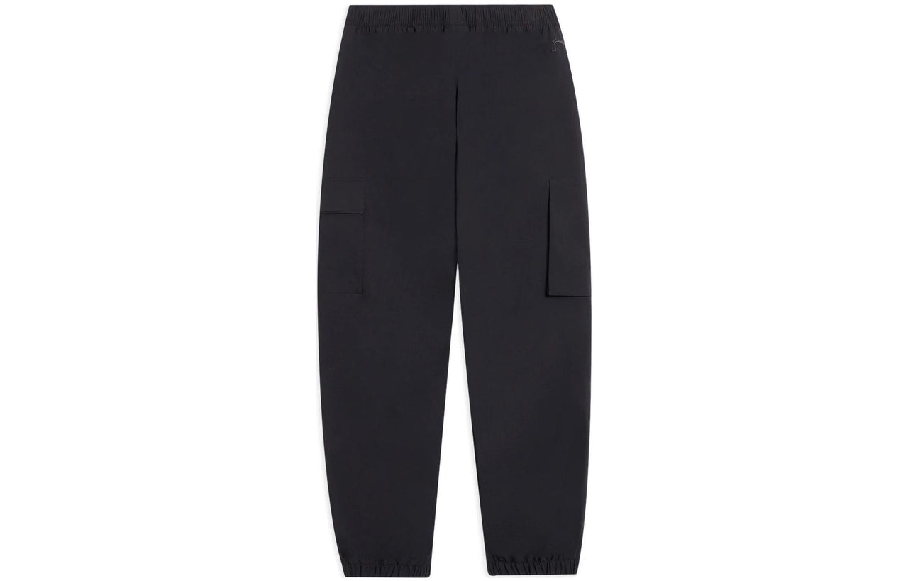 Li-Ning Logo Print Classic Cargo Pants 'Black' AYKS833-2