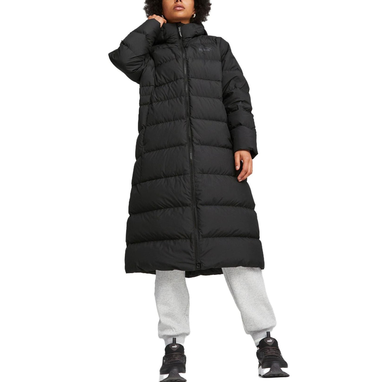 (WMNS) PUMA Long Hooded Down Coat 'Black' 678331-01