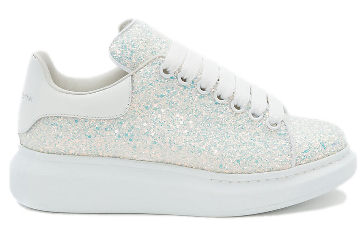 (WMNS) Alexander McQueen Oversized Glitter Sneaker 'Silver' 558944W4SA18316