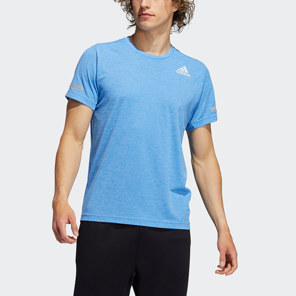 Men's adidas Elevate Train T Casual Breathable Training Sports Short Sleeve Sky Blue T-Shirt HF4204