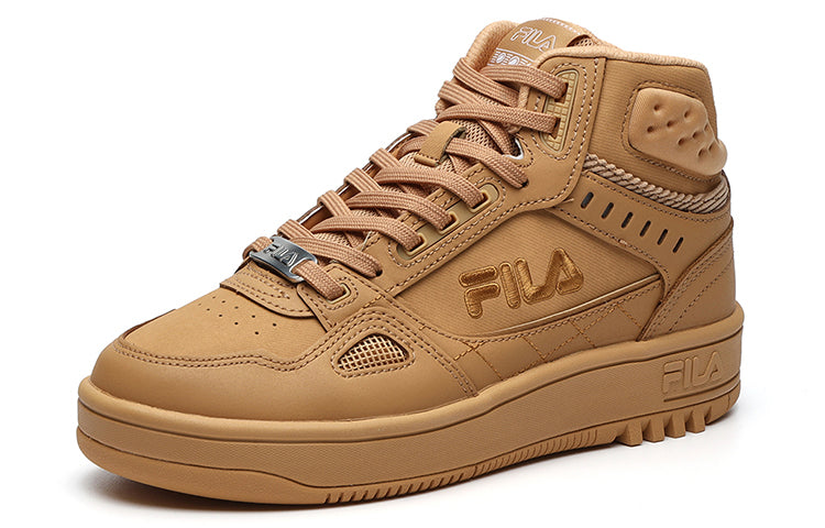 (WMNS) FILA High Top Retro Basketball Shoes Clay Yellow F12W141211FCL