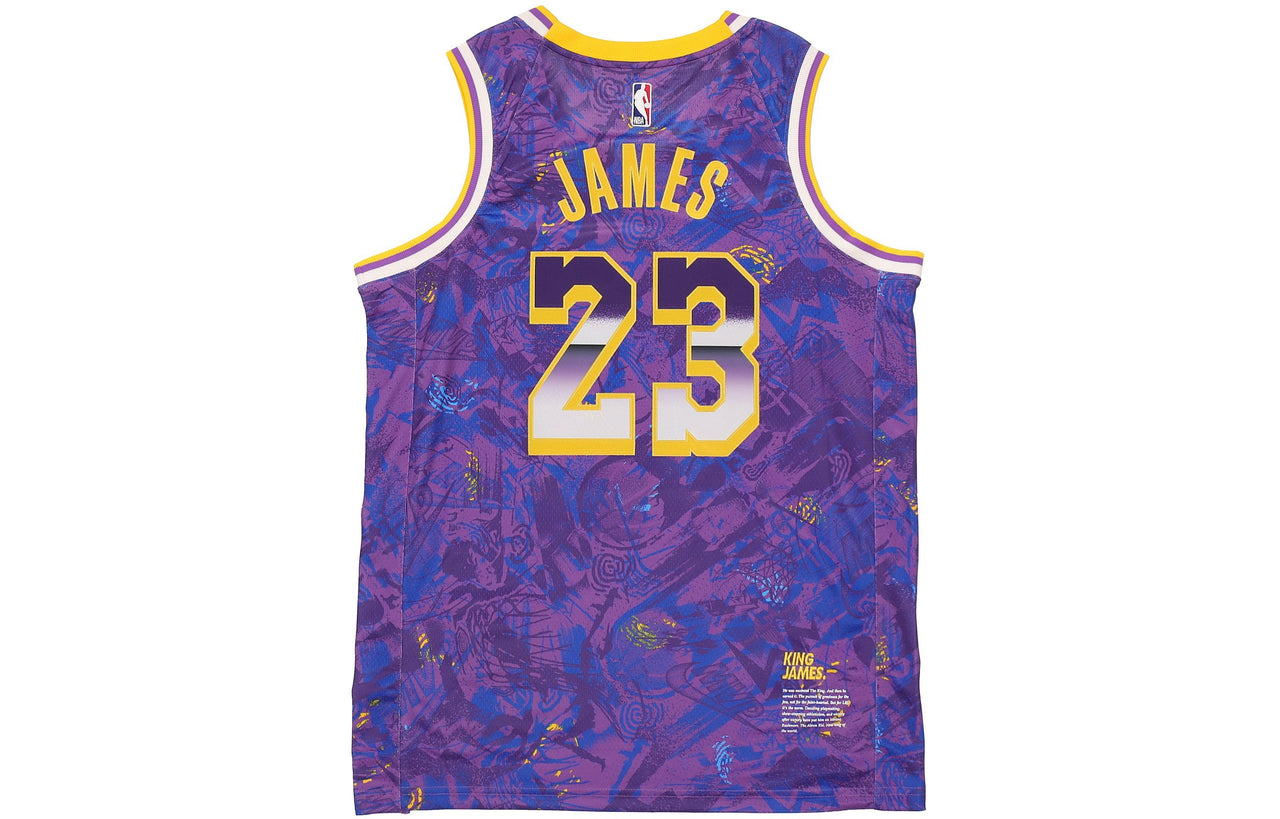 Nike NBA Retro Basketball Vest SW Fan Edition LeBron James 23 Purple DA6951-504