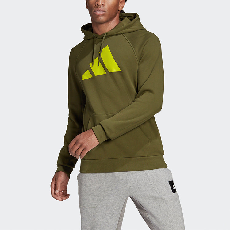 adidas M Fi Hood Loose Casual Sports Pullover Green GM6459