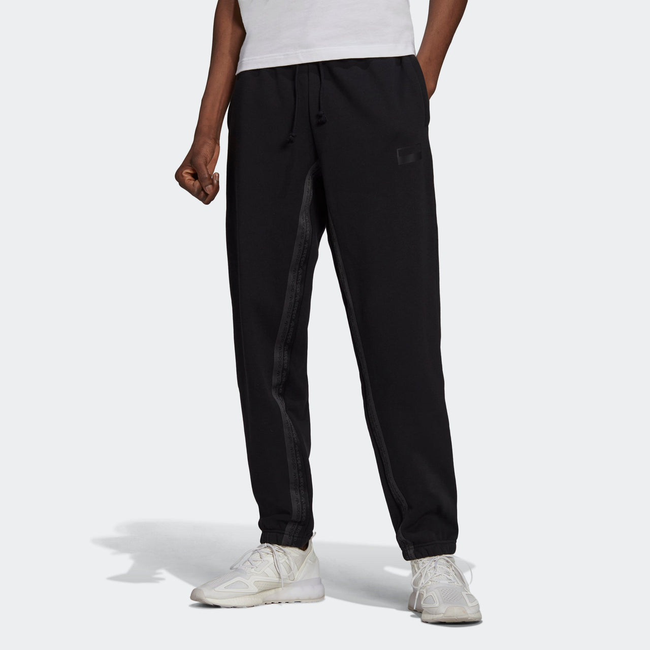 Men's adidas originals R.Y.V. Sweatpnt Side Stripe Sports Pants/Trousers/Joggers Black H11486