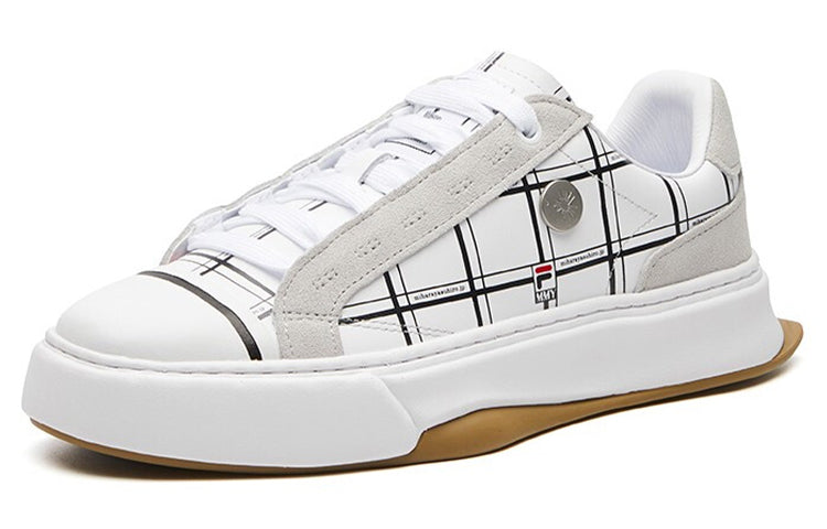 (WMNS) Fila Fusion Canvas Shoes 'White CheckeRed' T12W115112FWT